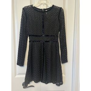 Elegant Black Lace Kids Dress